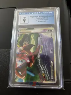 Rayquaza & Deoxys Legend Top and Bottom Card Set CGC 9 Undaunted 2010 - Image 3