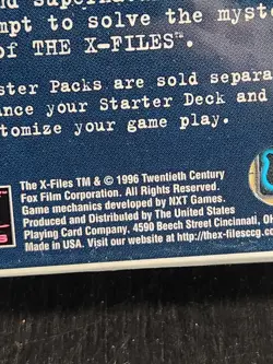 THE X-FILES 1996 COLLECTIBLE CARD GAME 60 CARD STARTER DECK NEW & SEALED - Image 3