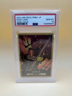 DON!! Card (Sabo) (Gold) Premium Booster -The Best- Foil JPN PSA 10 - Image 1
