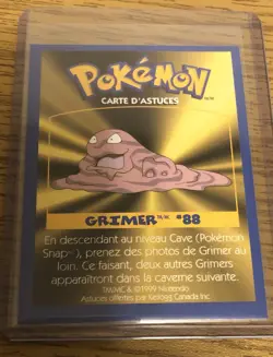 1999 Pokemon Kelloggs Cereal Game Tip Card Grimer #88 - Image 2