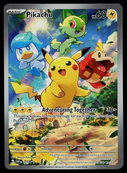 Pokemon Card - Pikachu Scarlet & Violet Promo 027 Holo Illustration Rare - Image 1
