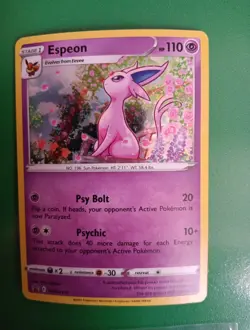 Pokemon Espeon TCG SWSH174 Holo Black Star Promo Card Sword and Shield LP - Image 1