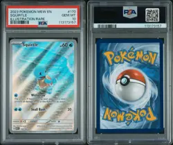 Pokemon Squirtle Holo Card TCG SV Scarlet & Violet 151 Series 170/165 PSA 10 GM - Image 3