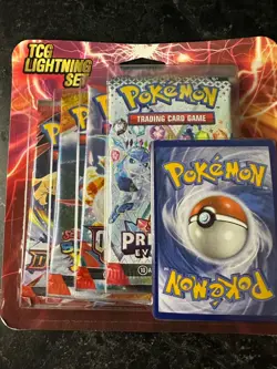 Pokemon TCG Lightning Set 4 Packs + 1 Bonus Card! Brand New/Sealed! 🔥 - Image 1