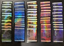 MTG Spider-Man Foil Lands-Lot of 50-10 of each - Image 1