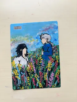 Magic The Gathering, Hand Painted MTG Land Alter: PLAINS. Howls Moving Castle - Image 1