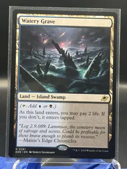 MTG Watery Grave Edge of Eternities Regular Rare Land NM/M Condition - Image 1
