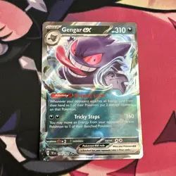 Pokemon TCG Gengar EX Temporal Forces Ultra Rare Card 104/162 Scarlet & Violet - Image 1
