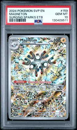 2024 POKEMON SVP EN-SV BLACK STAR PROMO #159 MAGNETON PSA 10 - Image 1