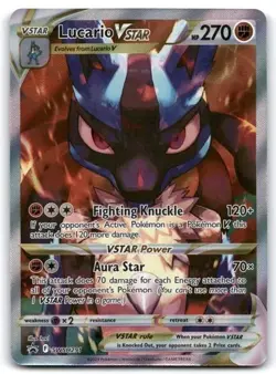 POKEMON LUCARIO VSTAR #291 CROWN ZENITH BLACK STAR PROMO NM CONDITION - Image 1