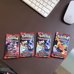 Pokemon Destined Rivals Booster Packs Ho-Oh Spanish TCG Lot of 4 - Image 1