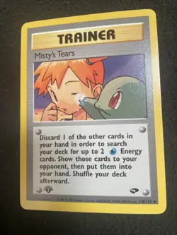 POKEMON TCG 1ST EDITION MISTY'S TEARS TRAINER UNCOMMON REGULAR 118/132 - Image 1