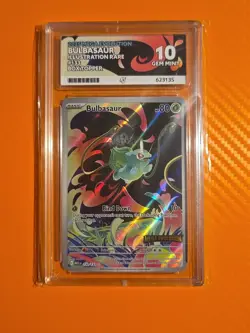 Pokemon TCG - Bulbasaur 133/132 Mega Evolutions Box Topper Promo ACE 10 Stamped - Image 1