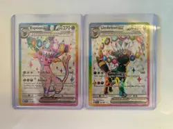 Pokemon Umbreon and Espeon Black Star Promo SVP175 SVP176 Figure Collection NM/M - Image 1