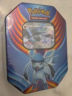 Pokemon TCG 2018 - Glaceon GX Evolution of Eevee Celebration Collectors Tin New - Image 1