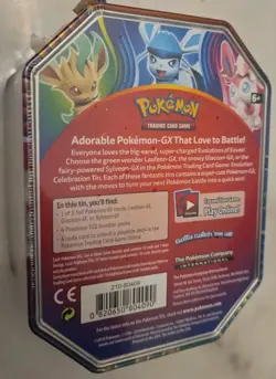 Pokemon TCG 2018 - Glaceon GX Evolution of Eevee Celebration Collectors Tin New - Image 2