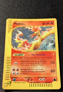 Pokemon SKYRIDGE - #H20/H32 Moltres - Holo - ENG - SWIRL - Heavily Played - Image 4