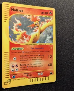 Pokemon SKYRIDGE - #H20/H32 Moltres - Holo - ENG - SWIRL - Heavily Played - Image 5