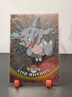 2000 TOPPS Chrome Pokemon Rhydon #112 Animation Series 2 - Image 1