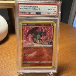 2022 Pokemon GO Radiant Charizard PSA 10 Gem Mint Holo Rare #011/078 - Image 1