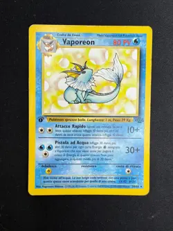 Pokemon Vaporeon 28/64 Jungle Rara Prima Edizione Wizards ITA Carte Vintage - Image 1