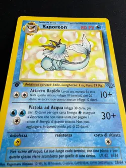 Pokemon Vaporeon 28/64 Jungle Rara Prima Edizione Wizards ITA Carte Vintage - Image 4