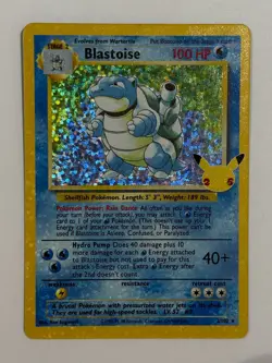 Pokemon TCG Blastoise 2/102 Celebrations Classic Collection Holo Bleed Error - Image 1