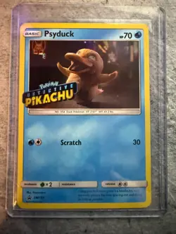 Pokemon TCG Psyduck SM199 Holo Detective Pikachu Stamped Black Star Promo - Image 1