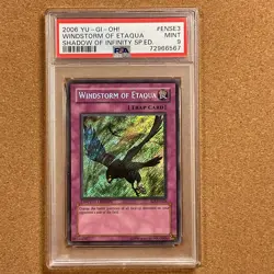 YUGIOH PSA 9 2006 Windstorm of Etaqua SOI-ENSE3 Secret Rare Promo YU-GI-OH! - Image 1