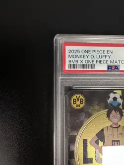 PSA 10 Monkey D Luffy ONE PIECE Matchday Promo ST13-003 BVB Borussia Dortmund - Image 3