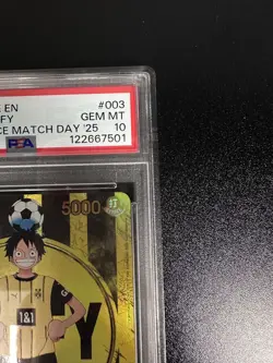 PSA 10 Monkey D Luffy ONE PIECE Matchday Promo ST13-003 BVB Borussia Dortmund - Image 4