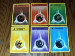 Pokemon Base Set Basic ENERGY Card Lot #97-102 NM Vintage WoTC Pokemon - Image 1
