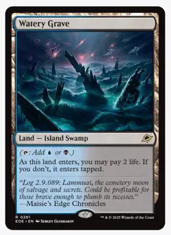 Magic: The Gathering Watery Grave EOE 0261 Edge of Eternities Rare Card - Image 1