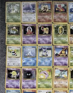 Pokemon Base Set Part Complete Set x59 Cards No duplicates - Image 2