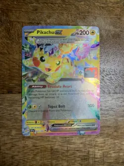 Pokemon TCG Surging Sparks Pikachu EX Card 57/191 Prize Pack Stamped - Image 1