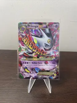 Pokemon TCG M Gengar EX Black Star Promo Card XY166 Shiny Holo Mp - Image 1