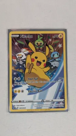 Pokemon TCG Card Sw&Sh Black Star Promo - Pikachu SWSH020 Full Art Holo - Image 1