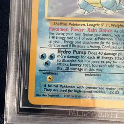 POKEMON CARD 2000 GAME BLASTOISE HOLO BASE SET 2 #2/130 GRADED BGS 8 - Image 5