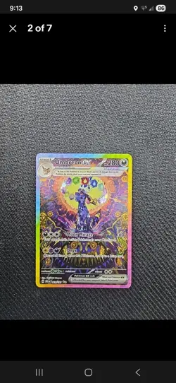 Pokemon TCG Umbreon EX SAR 217/187 Terastal Festival Card NM/Mint Condition - Image 1