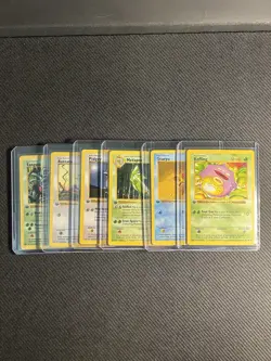 Pokemon TCG 6 Card Bundle 1st Edition Base Set Shadowless MP-HP - Image 1