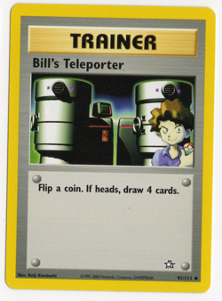 Bill's Teleporter 91/111 Neo Genesis Pokemon Card - Image 1