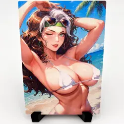 X-Men Rogue Sexy Hot Anime Waifu Bikini Girl Doujin Lewd Goddess Story Art Card - Image 2