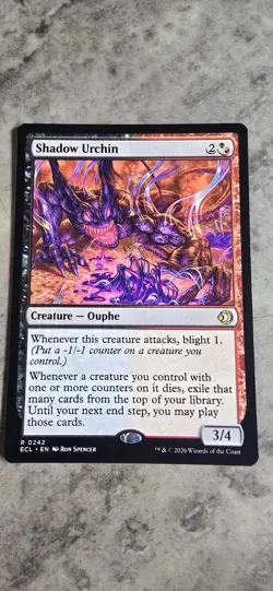 Shadow Urchin Lorwyn Eclipsed Regular Creature Ouphe Tare MTG NM - Image 1