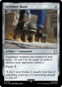 MTG Swiftfoot Boots [Fallout] Near Mint Magic - Image 1