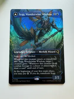 Sygg, Wanderwine Wisdom (Borderless Foil) Rare MTG Lorwyn Eclipsed - Image 1