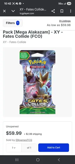 XY Fates Collide Sleeved Booster Packs NewSealed Pokemon Mega Alakazam And Other - Image 3
