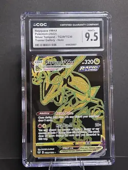 CGC Mint+ 9.5 Rayquaza Vmax Pokemon 2022 Silver Tempest TG29/TG30 - Image 1