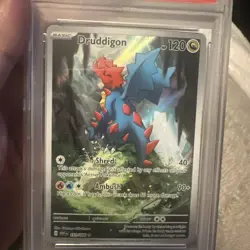 2025 POKEMON WHT EN-WHITE FLARE ILLUSTRATION RARE #151 DRUDDIGON PSA 10 - Image 3