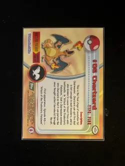 1999 Topps Pokemon Tv Animation Edition Green Logo: Charizard #6 RAW - Image 2