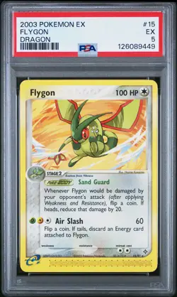 2003 POKEMON EX DRAGON #15 FLYGON PSA 5 - Image 1